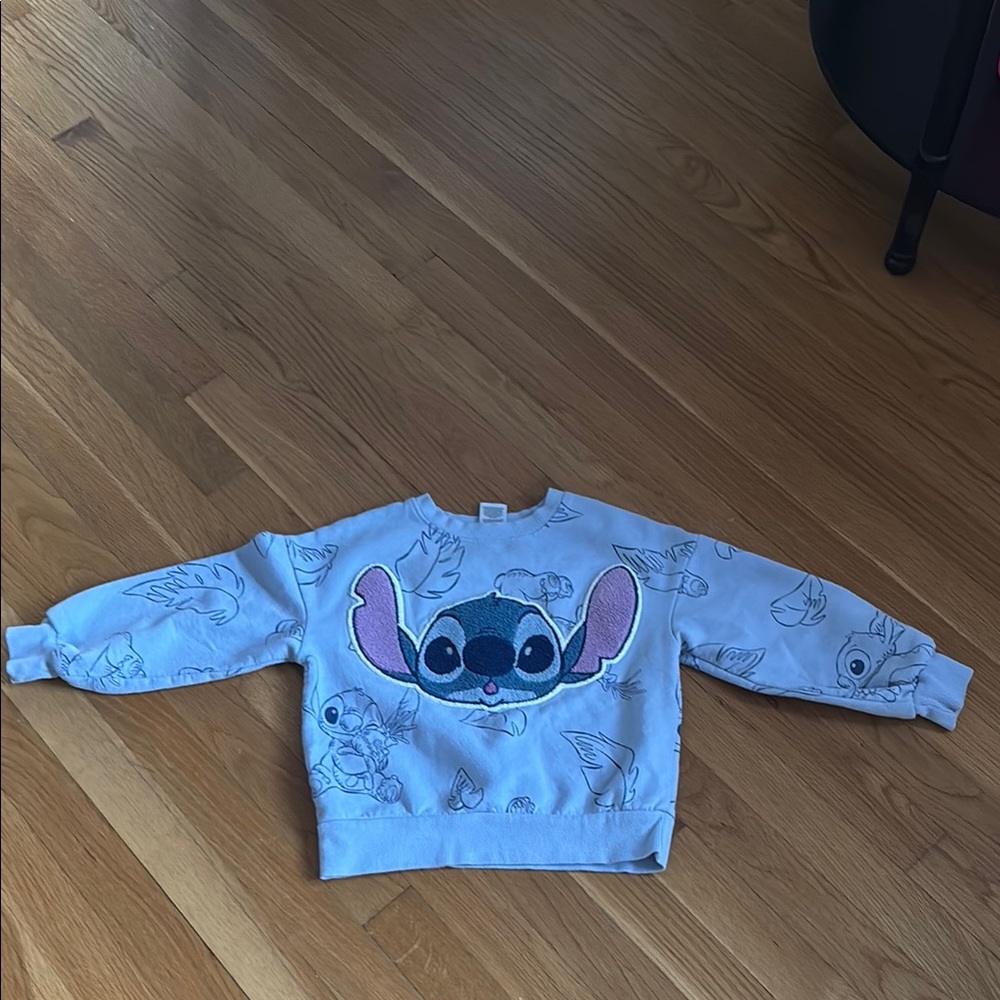 Disney Blue Stitch Crew Neck Sweatshirt